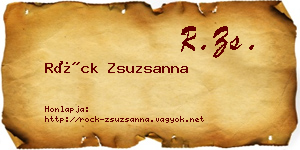 Röck Zsuzsanna névjegykártya